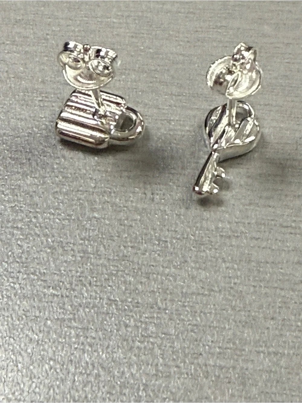 Uno de 50 Silver Unlock Stud Earrings
